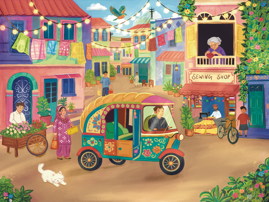 RICKSHAW RIDE | Artist: Asma Jamali (500)